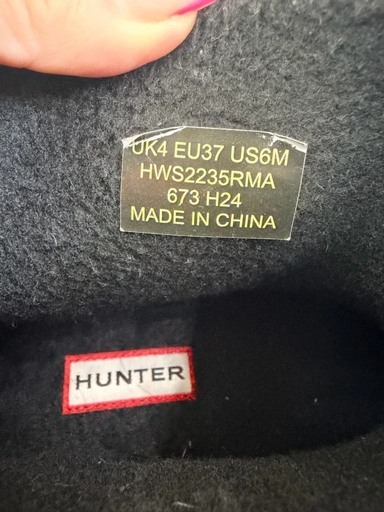 Hunter Black Rain Boots Short - Women’s size 6 EU 37 Waterproof - Picture 7 of 7